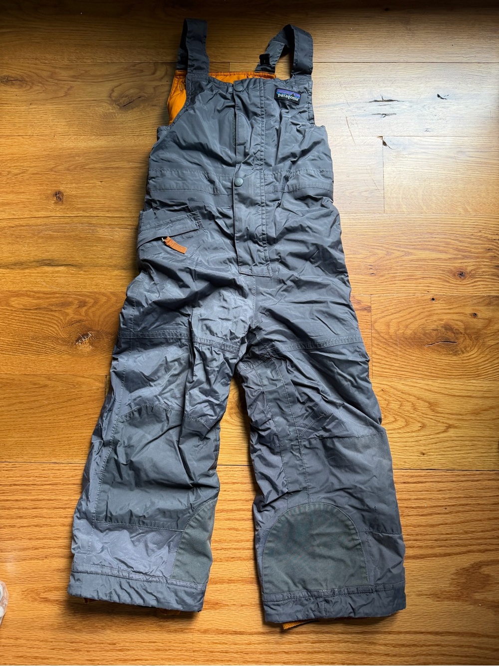 Patagonia 5T Gray Insulated Snow Bibs - 🧡 🩶